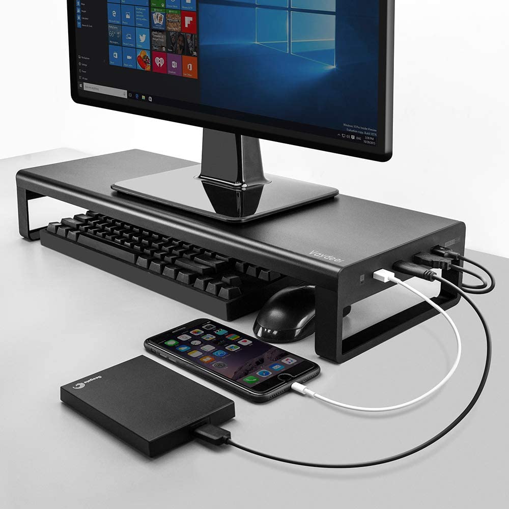 Monitor riser/stand with USB ports